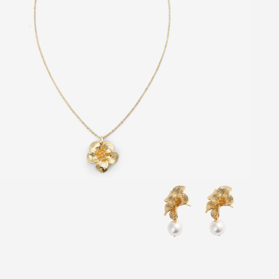 PERLENBLUMEN GESCHENKSET Gold