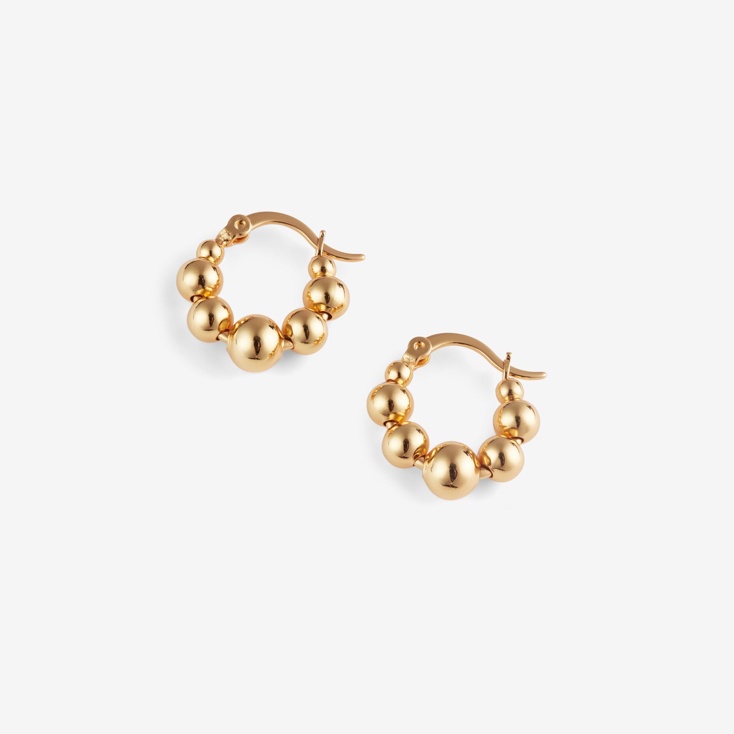 BUBBLE HOOPS EARRINGS Gold