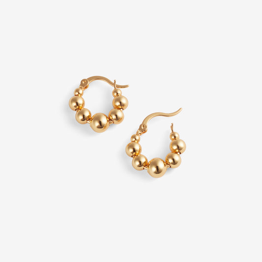 BUBBLE HOOPS EARRINGS Gold