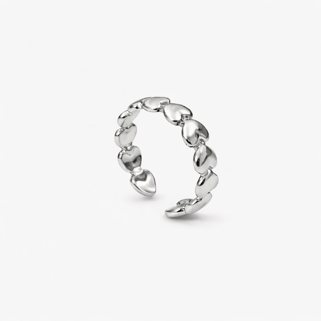 ETERNITY HEARTS RING Silver