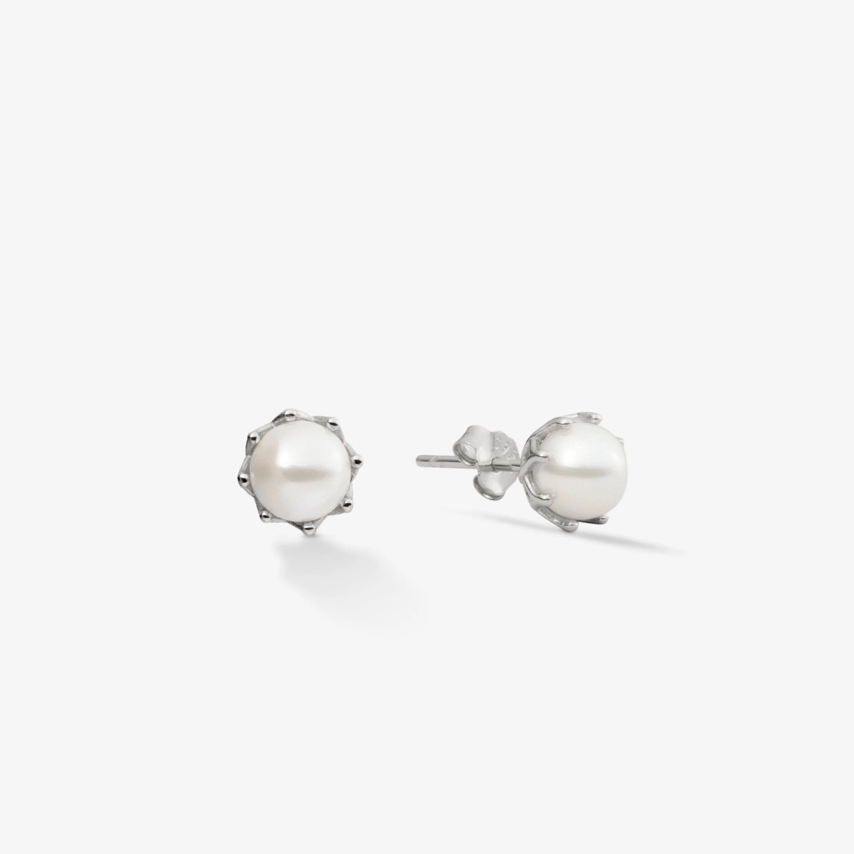 Pack of 2 Silver-plated Pearl Studs & Earrings