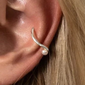 OHRRINGE MIT PERLE Silber
