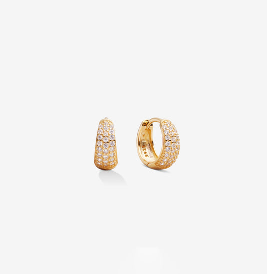 MINI PAVÉ EARRINGS Gold