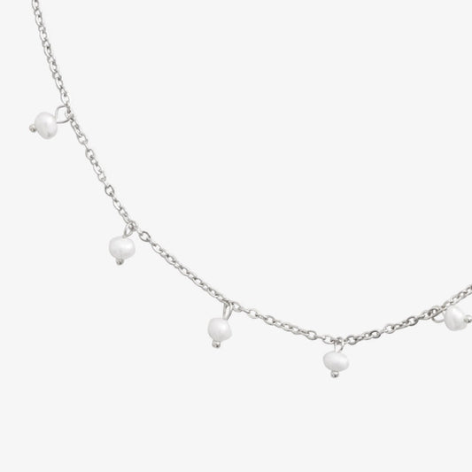 DÜNNE PERLENKETTE Silber