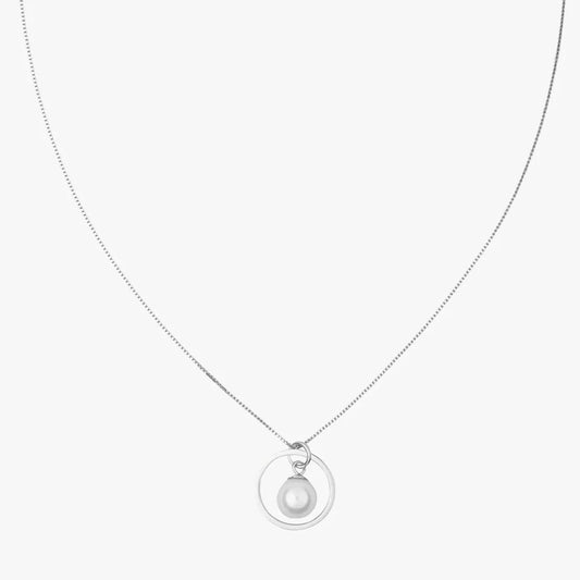 PERLENTROPFEN HALSKETTE Silber