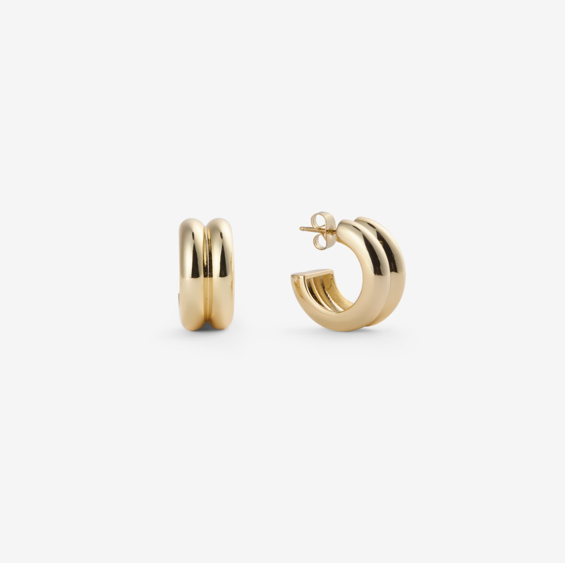 DOUBLE HOOPS EARRINGS Gold