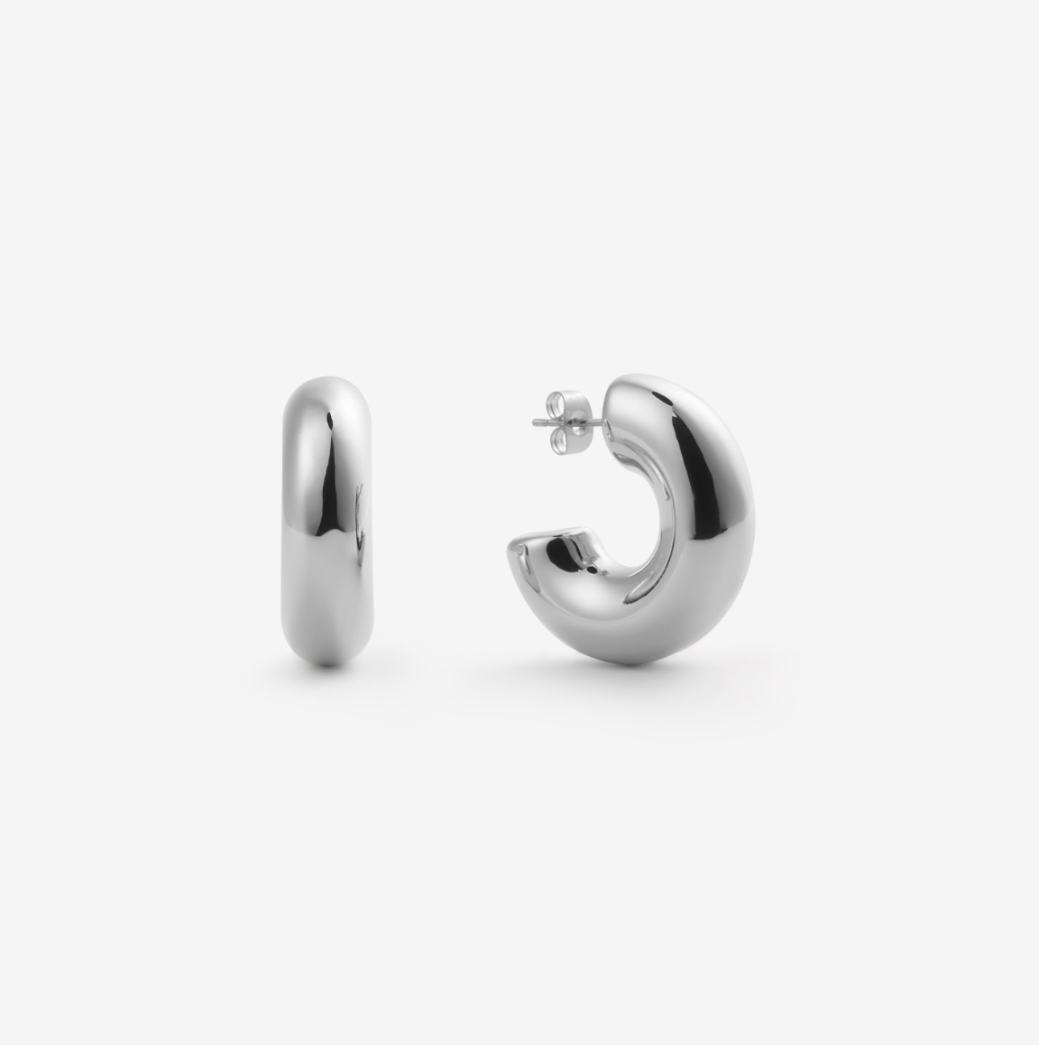 ●TATIANA● Silver 925 Minimal Bold Hoop Earrings EC1993 SM MUSINSA | TATIANA (Silver 925) Minimal bold hoop earrings