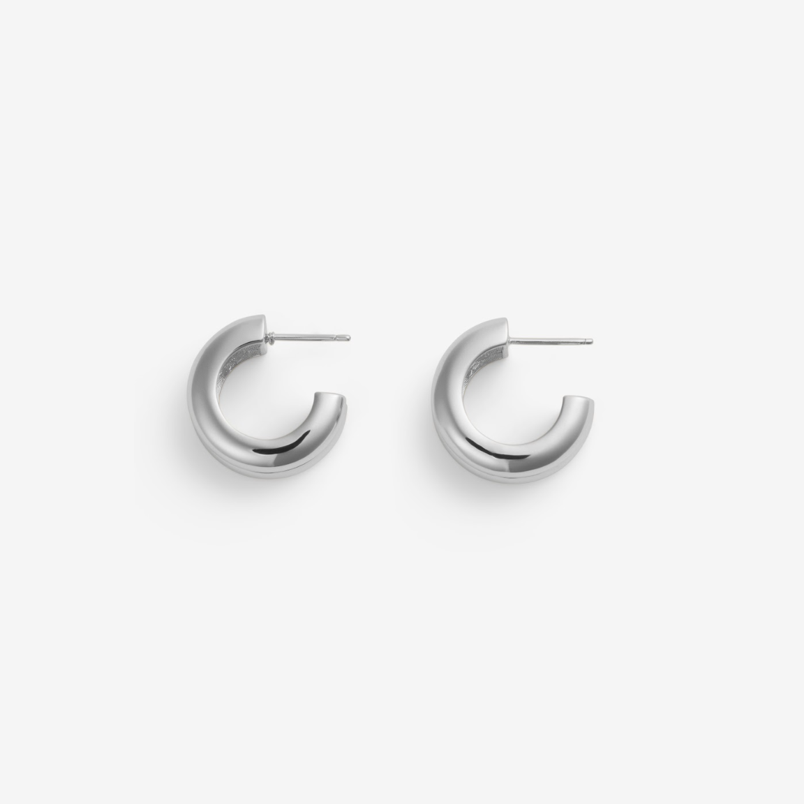 DOUBLE HOOPS EARRINGS Silver