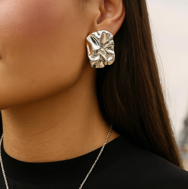 WAVY EARRINGS Silver