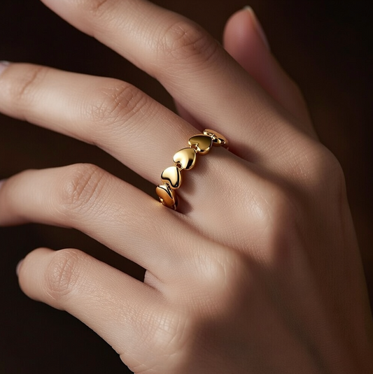 ETERNITY HEARTS RING Gold
