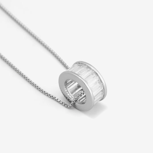 RING PENDANT NECKLACE Silver