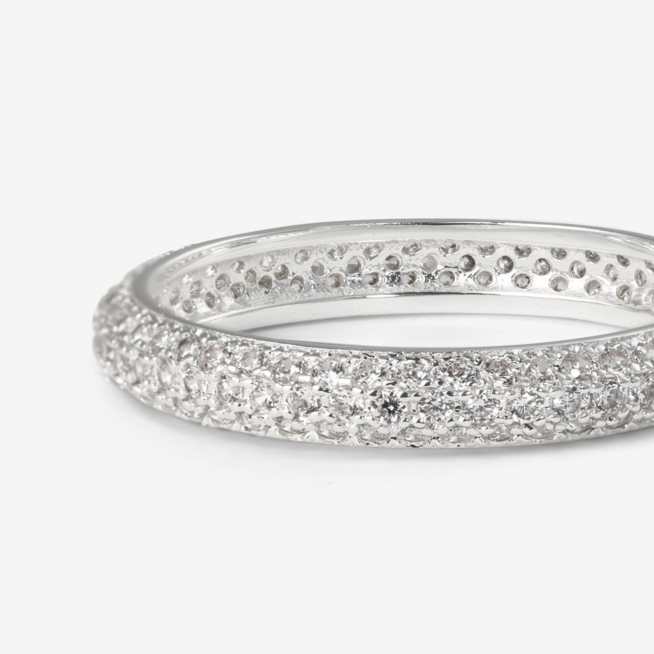 ETERNITY PAVÉ RING Silber