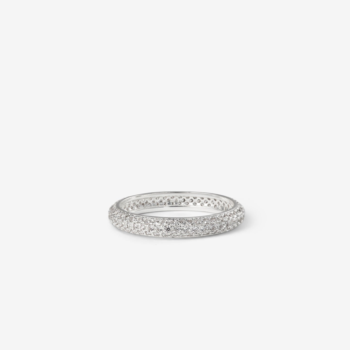 ETERNITY PAVÉ RING Silber