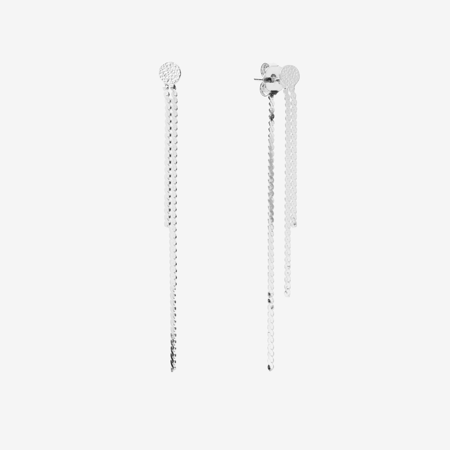 FRONT BACK DANGLE EARRINGS Silver