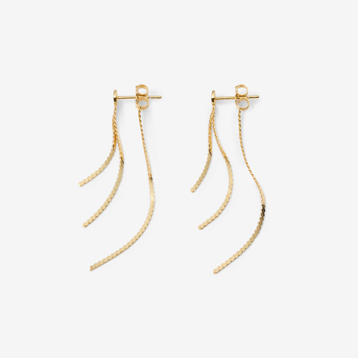FRONT BACK DANGLE EARRINGS Gold