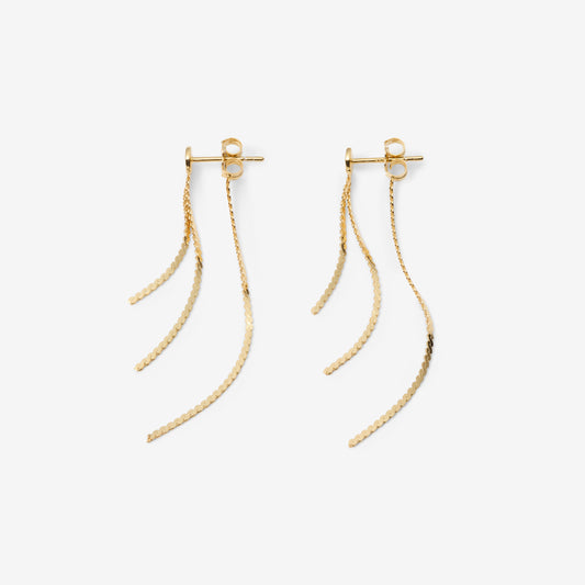 FRONT BACK DANGLE EARRINGS Gold