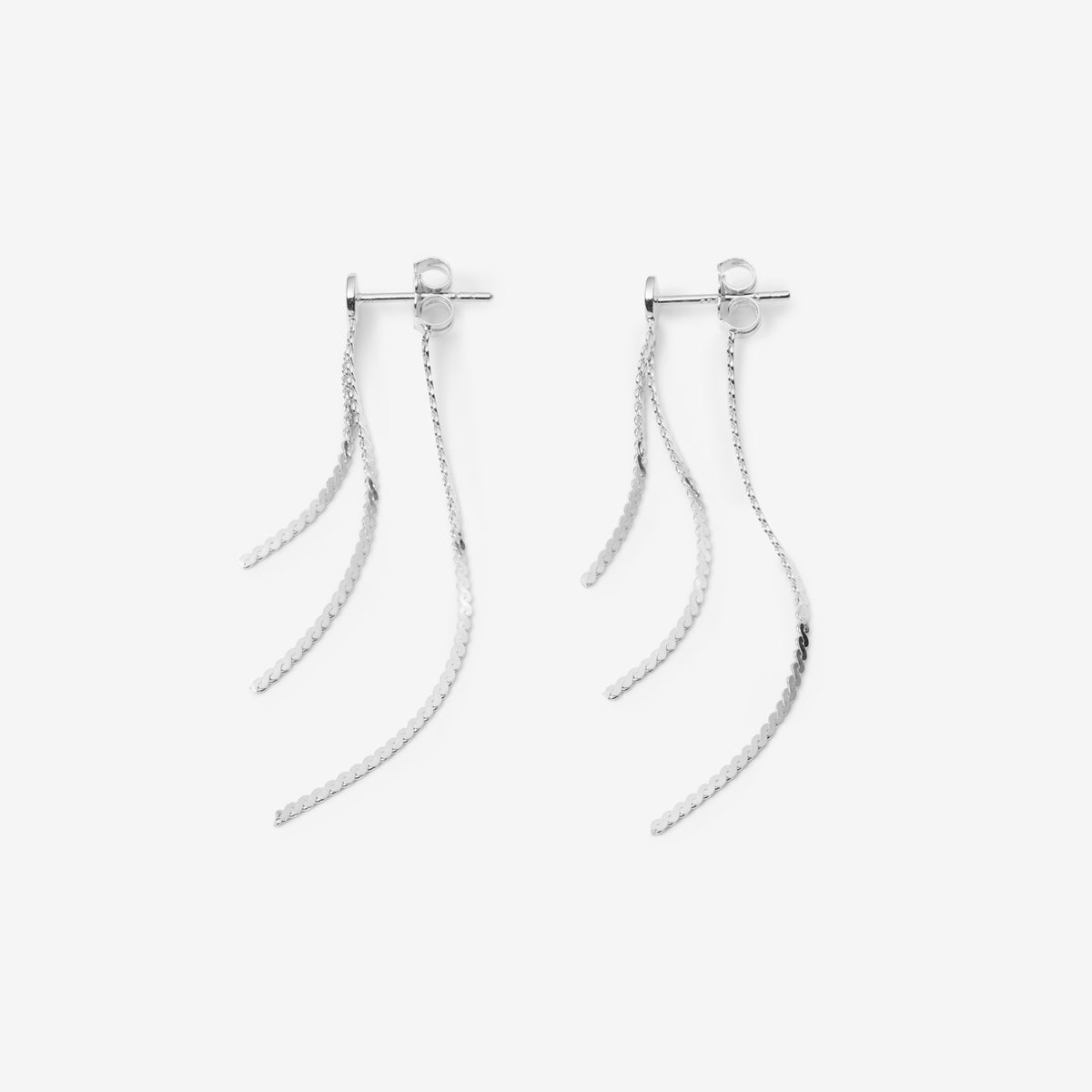 FRONT BACK DANGLE EARRINGS Silver