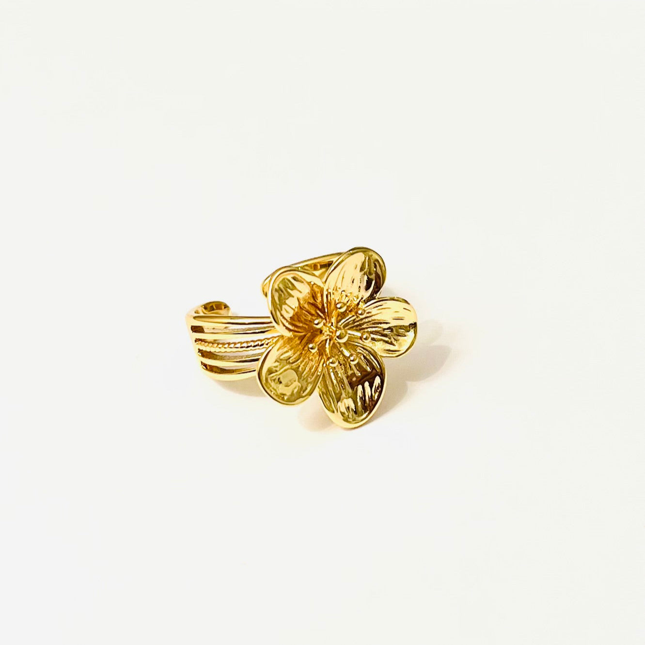MIDI FLOWER RING Gold
