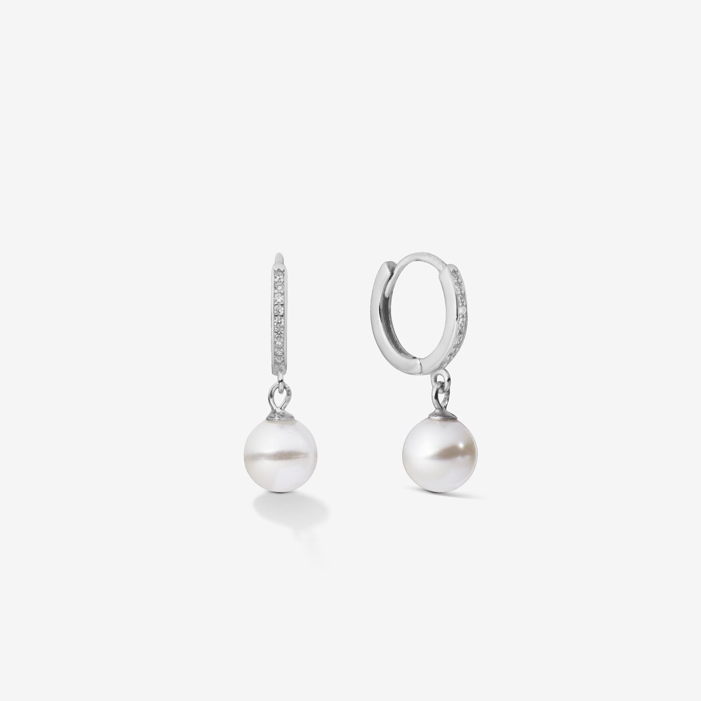 Creolen mit Perlen Silber
