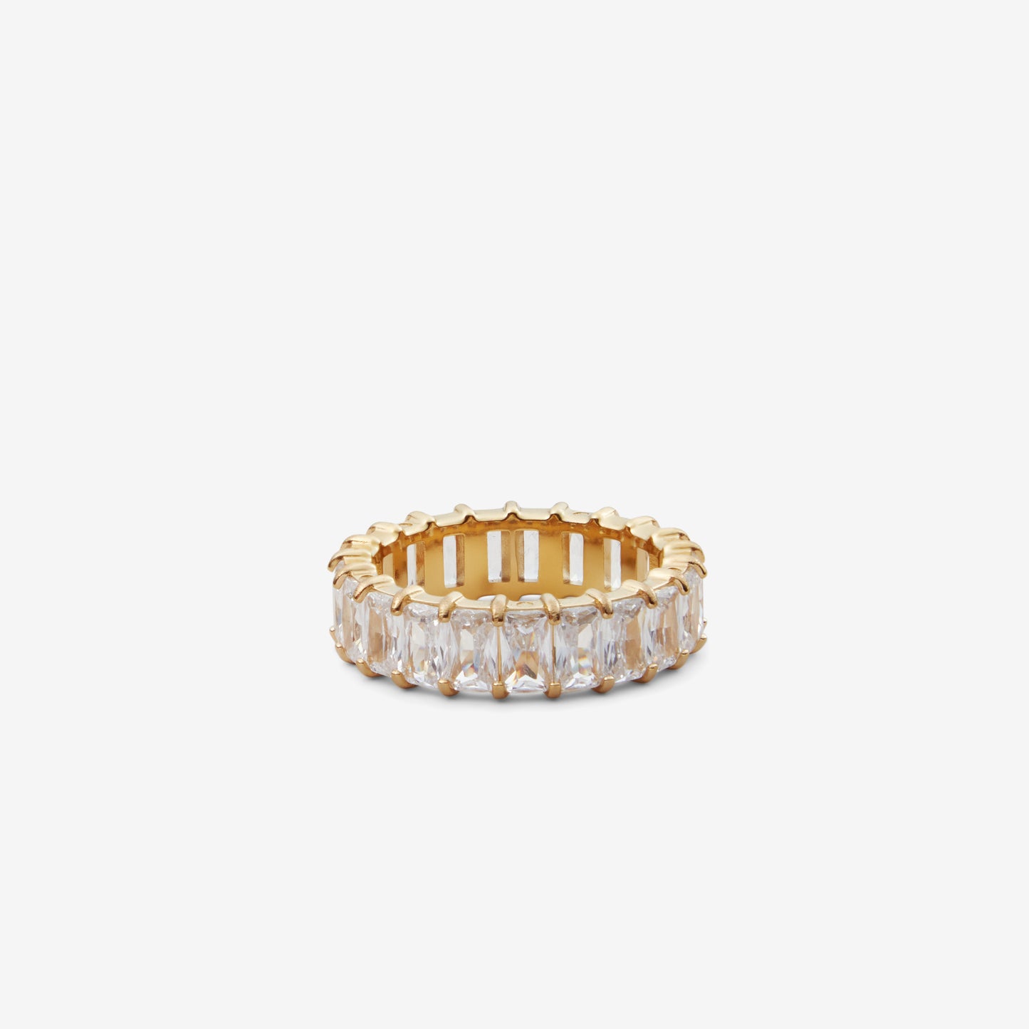 CLEAR BAGUETTE RING Gold