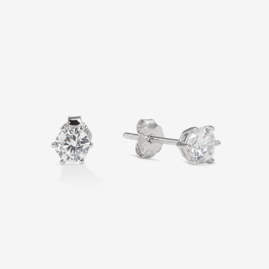 STUD EARRINGS Silver 5 mm