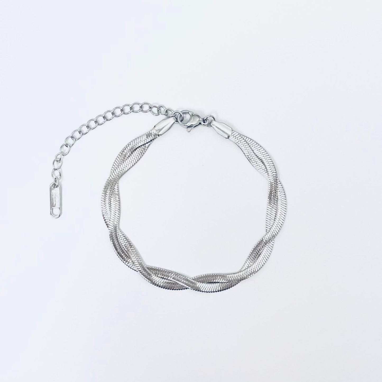 WOVEN SNAKE BRACELET Silver