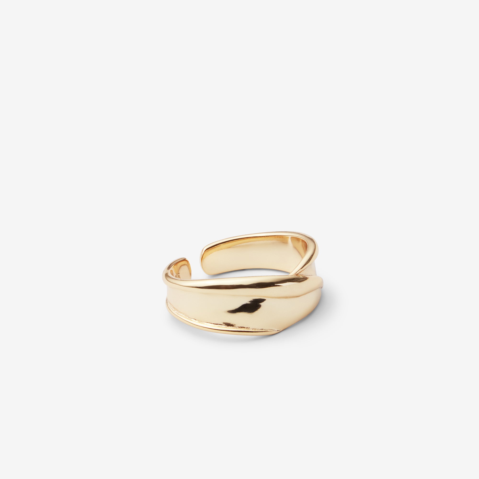 CURVE RING 18k Gold plated 925 sterling silver core One size