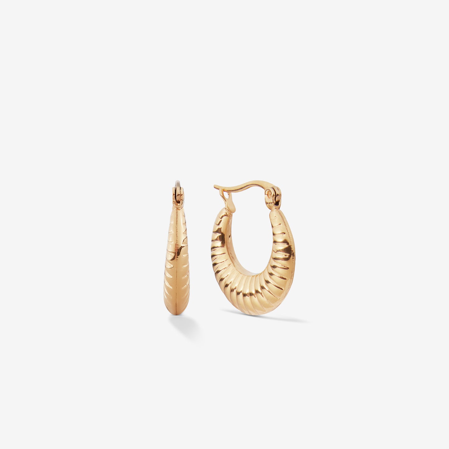 SWIRL HOOPS EARRINGS