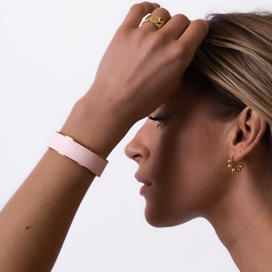 BIG BANGLE BRACELET Soft Pink Gold