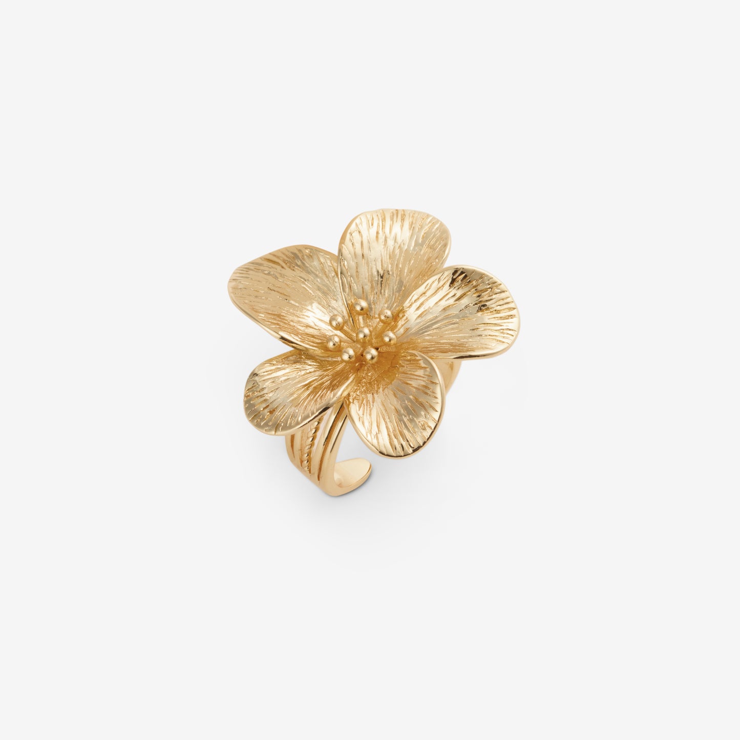 LARGE FLOWER RING Gold