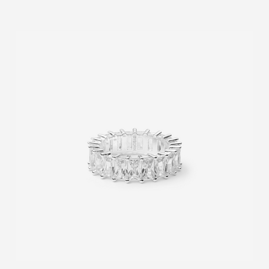 CLEAR BAGUETTE RING Silver