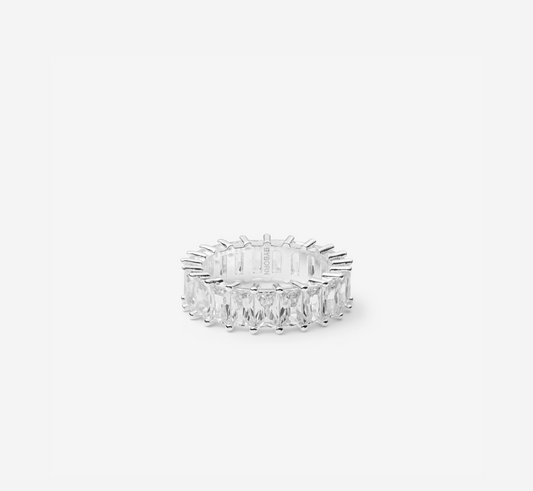 CLEAR BAGUETTE RING Silver