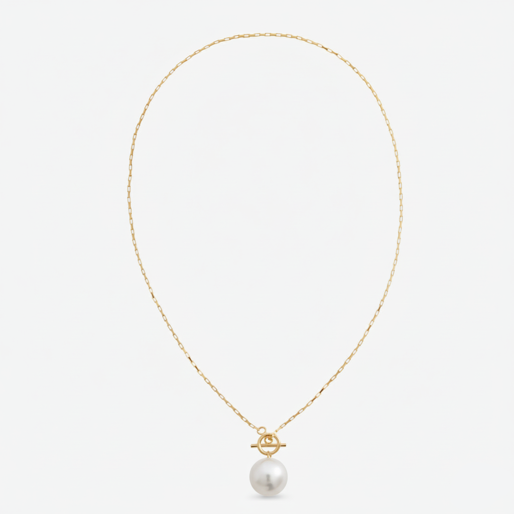 BOLD PEARL NECKLACE Gold