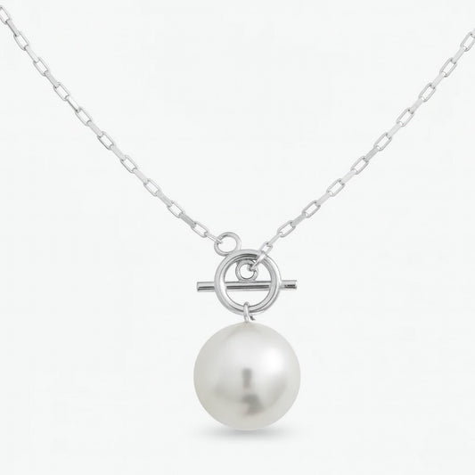 BOLD PEARL NECKLACE Silver