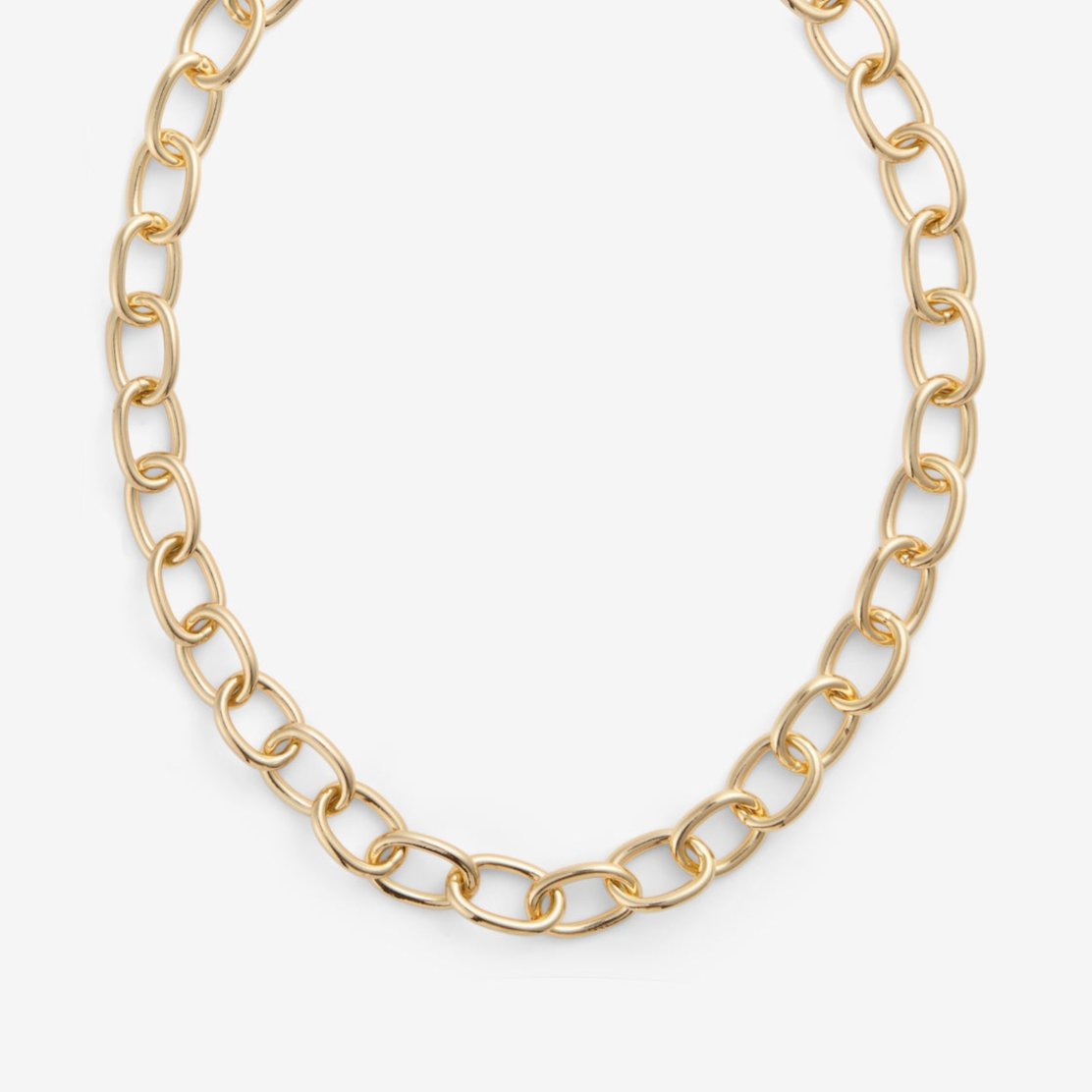 OVAL LINK NECKLACE Gold