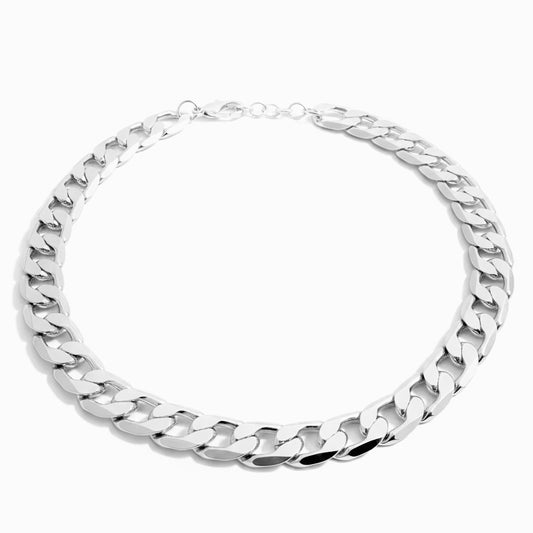 CURB CHAIN NECKLACE Silver