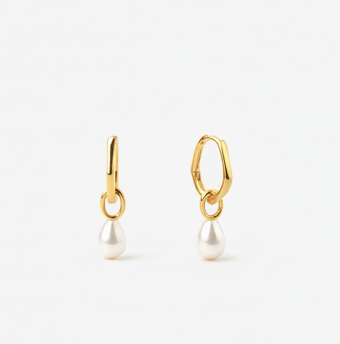 DEWDROP PEARL EARRINGS Gold