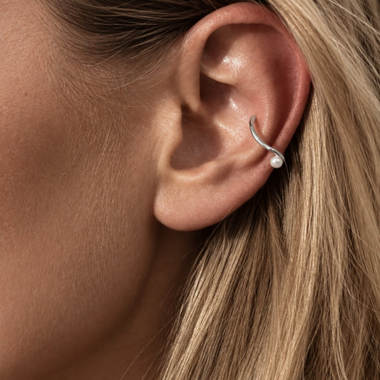EAR CUFF WITH PEARL Silver