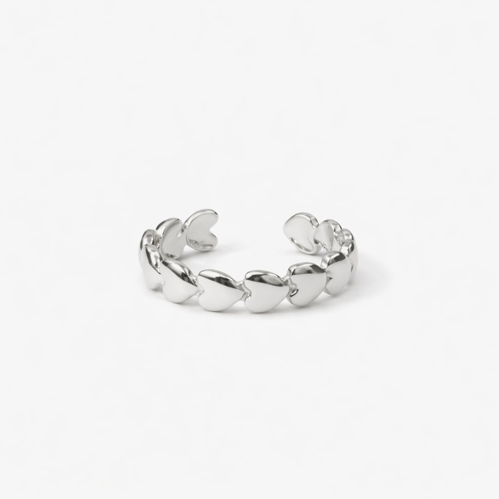 ETERNITY HEARTS RING Silver