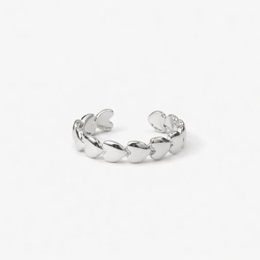 ETERNITY HEARTS RING Silver