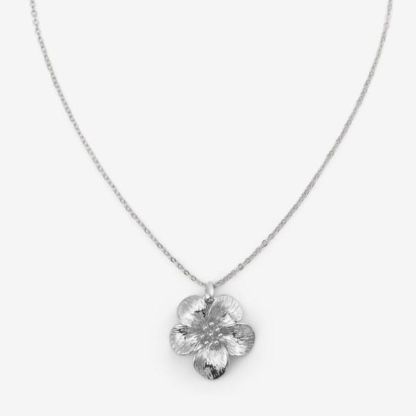 ☆ENGBROX☆ silver925 line flower cubic necklace EBNL25027 Tiki Flower Necklace (Necklaces) - Zina Sterling