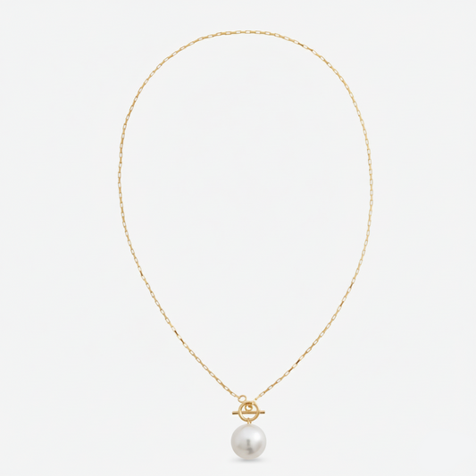 BOLD PEARL NECKLACE Gold