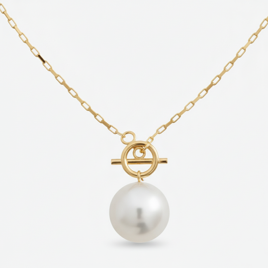 BOLD PEARL NECKLACE Gold
