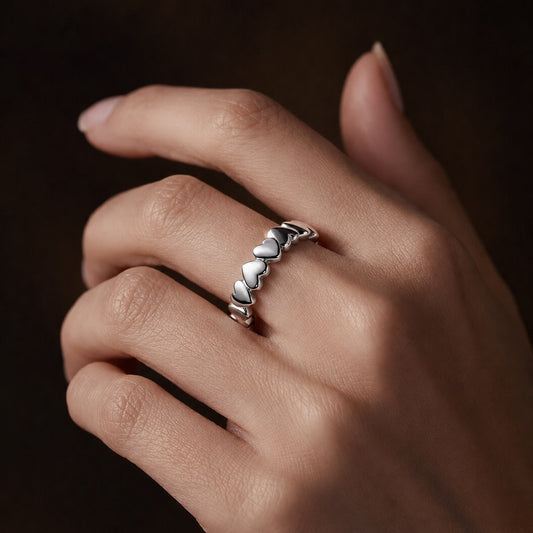 HEARTS RING Silver