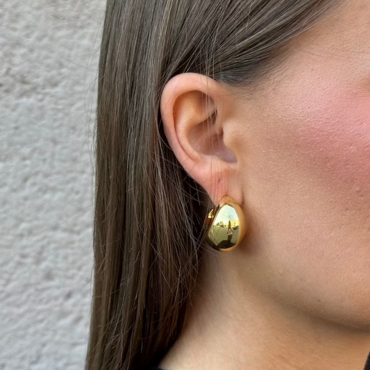 CHUNKY MOON EARRINGS Gold