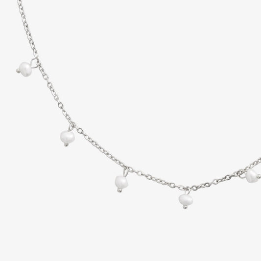 THIN PEARL NECKLACE Silver
