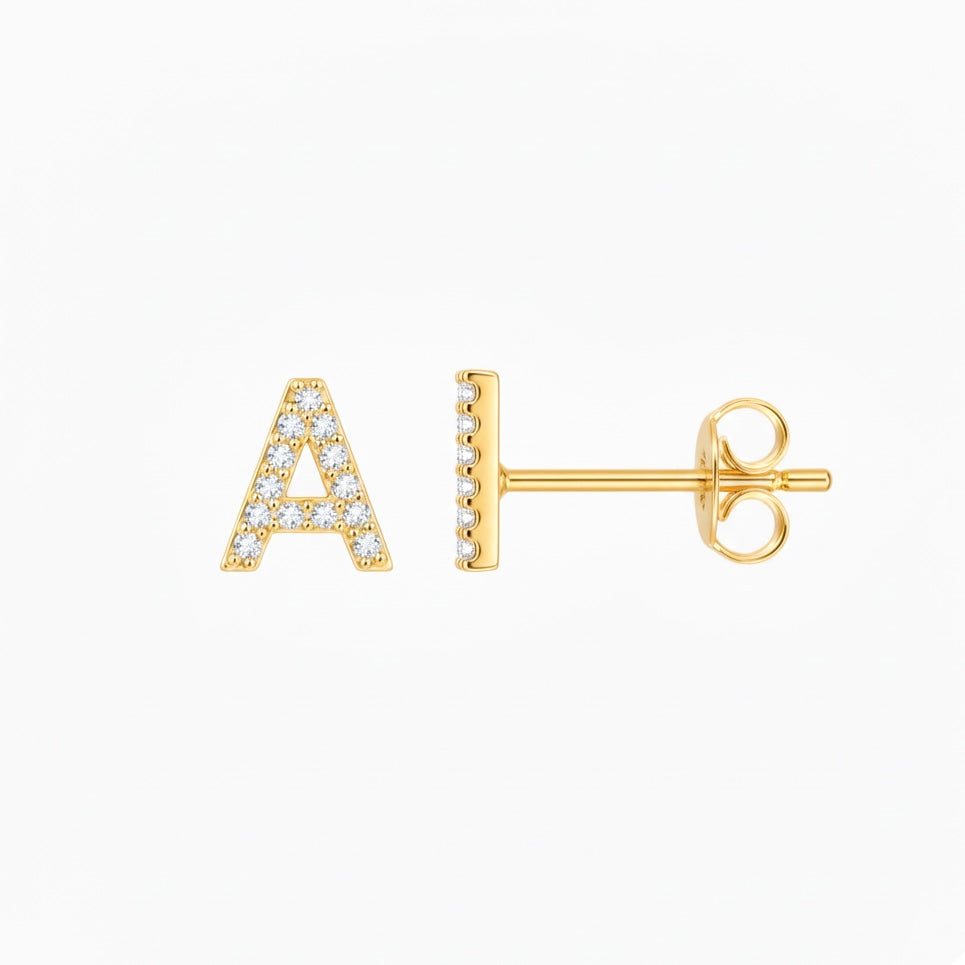 MINI LETTER EARRINGS