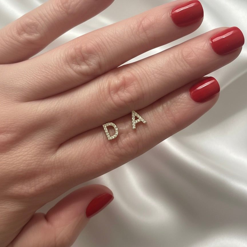 MINI LETTER EARRINGS