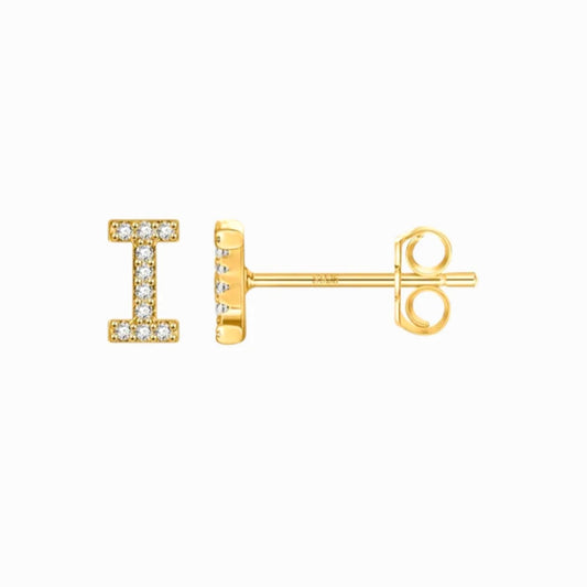 MINI LETTER EARRINGS