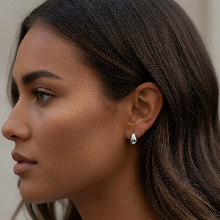 MINI DROP EARRINGS Silver